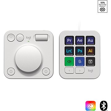 Logitech MX Creative console, Pale Grey