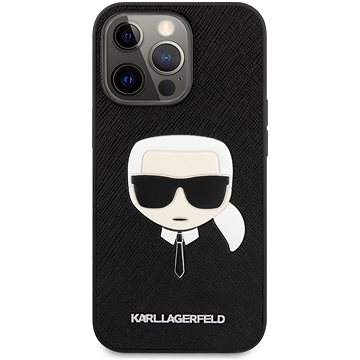 Karl Lagerfeld PU Saffiano Karl Head Apple iPhone 13 Pro fekete tok - Telefon tok
