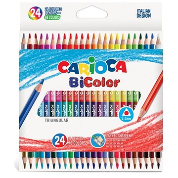 CARIOCA Bicolor Színes ceruza, 24 db