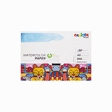 CARIOCA Plus akvarell rajztömb A5, 20 lap, 300 g/m²