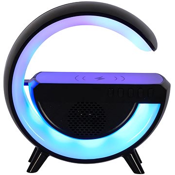 KIK KX3383 Multifunkciós Bluetooth RGB hangszóró, vezeték nélküli töltővel, fekete