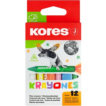 KORES KRAYONES háromszögletű 12 szín