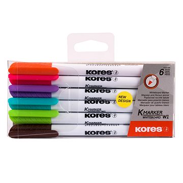 KORES K-MARKER táblamarker készlet, vékony, 6 szín