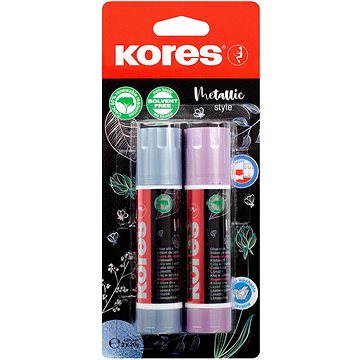 KORES Stiftes ragasztó, Metalic, 2 x 20 g