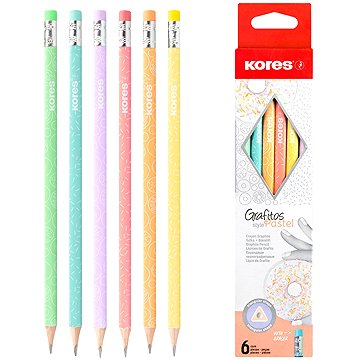 KORES Grafitos Style Pastel HB, háromszögletű - 6 db a készletben