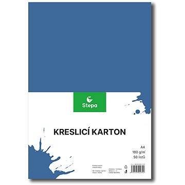 STEPA rajzlap A4, 50 lap, 180g/m2, sötétkék