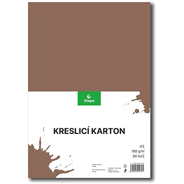 STEPA rajzlap A3, 50 ív, 180g/m2, barna