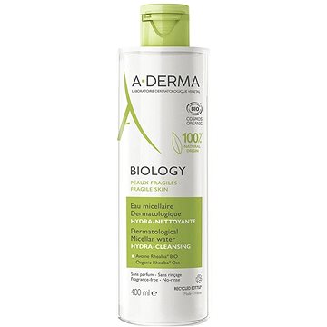 A-DERMA BIOLOGY Bőrgyógyászati micellás víz hidratáló-tisztító 400 ml