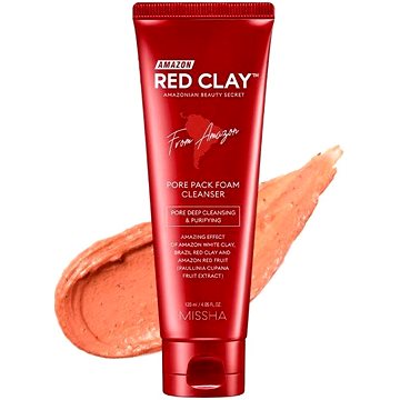 MISSHA Amazon Red Clay Pore Pack Foam Cleanser, 120ml