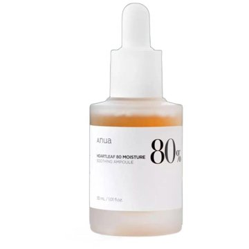ANUA Heartleaf 80% Soothing Ampoule Nyugtató arcápoló ampulla 80% ezüst szirtőr kivonattal, 30 ml