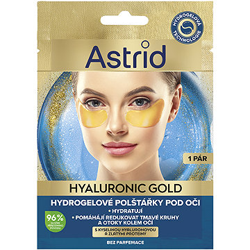 ASTRID Hyauloronic Gold hidrogél szempárna arany fehérjékkel és ceramidokkal, 1 darab