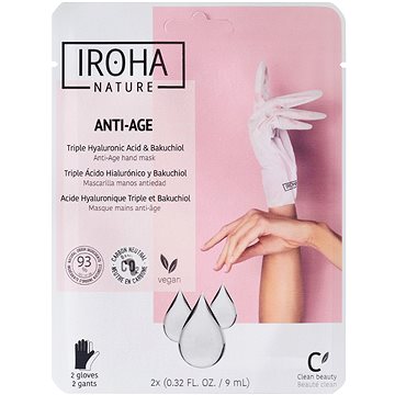 IROHA NATURE Anti-Age kézmaszk, 2 × 9 ml