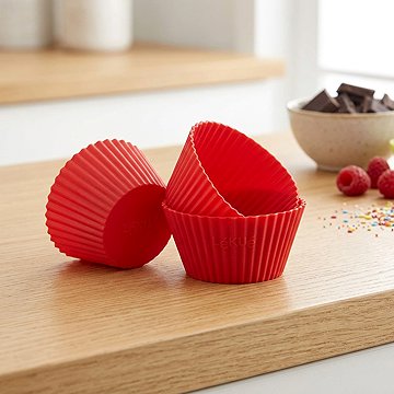 Lekue Nagy muffin sütőforma (cupcake), szilikon, piros