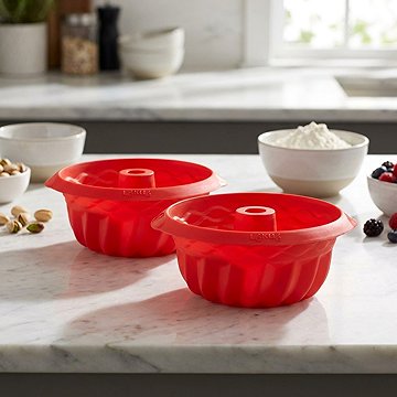 Lékué Mini Savarin Kuglóf sütőforma, szilikon, 15 cm, 2 db