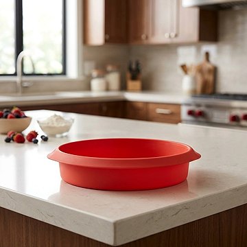 LEKUE Lékué Round Cake klasszikus tortaforma, 26 cm | piros
