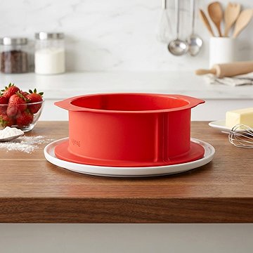 Lékué Szilikon torta sütőforma, 15 cm, piros