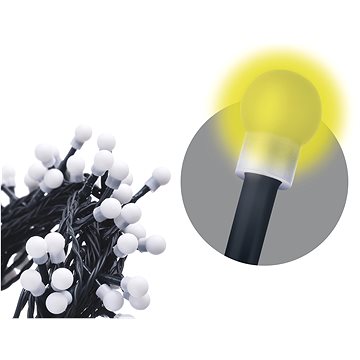LAALU LED fényfüzér - gömbölyű, meleg fehér, 48 m