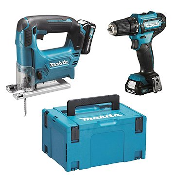 Makita CLX237SAJ Makpac Fúró-csavarozó és szúrófűrész szett, 2×2 Ah