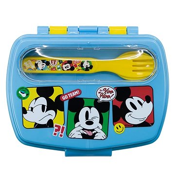 ALUM Mickey Mouse Funtastic Uzsonnás doboz + evőeszköz