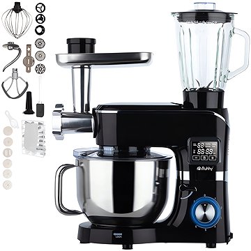 Ruhhy 25728 Konyhai robotgép, 6,2 l, 2000 W, melegítés és húsdaráló funkció, fekete