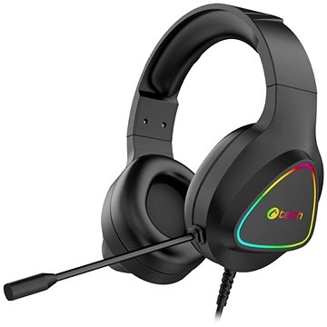 C-TECH Midas GHS-17BK, RGB, fekete