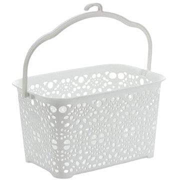 Mega Plast MONAKO csipesztartó kosár, 13×23,5×15,5 cm, fehér