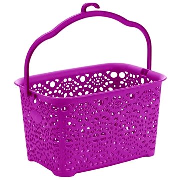 Mega Plast MONAKO csipesztartó kosár, 13×23,5×15,5 cm, ibolya