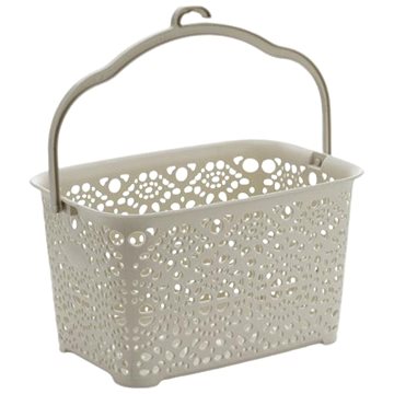 Mega Plast MONAKO csipesztartó kosár, 13×23,5×15,5 cm, világosszürke