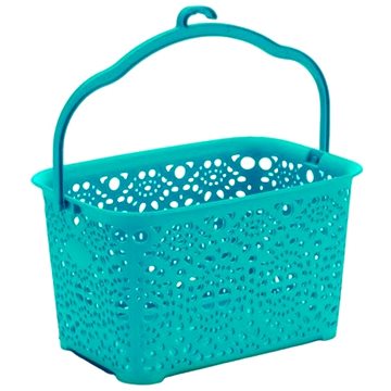 Mega Plast MONAKO csipesztartó kosár, 13×23,5×15,5 cm, türkiz