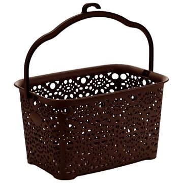 Mega Plast MONAKO csipesztartó kosár, 13×23,5×15,5 cm, wenge