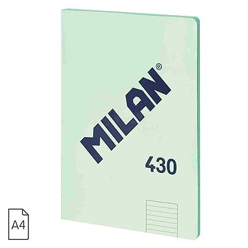 MILAN ragasztott A4-es, vonalas papírral, zöld szín