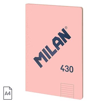 MILAN ragasztott A4-es, vonalas papírral, rózsaszín