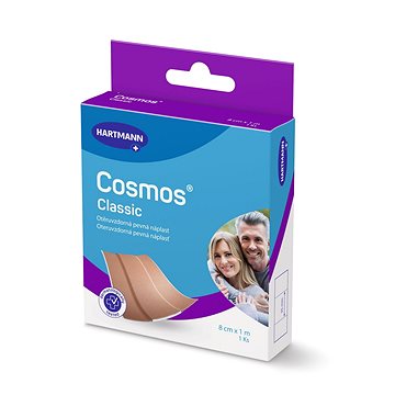 COSMOS szilárd klasszikus ragtapasz, párnázott, 8 cm × 1 m