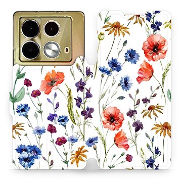 Mobiwear Infinix Note 40 flip tok - mezei virágok