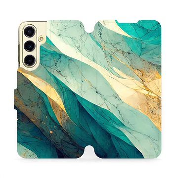 Mobiwear Samsung Galaxy S24 FE flip tok - márvány, VP37S