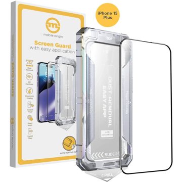 Mobile Origin Yellow Screen Guard iPhone 15 Plus üvegfólia + applikátor