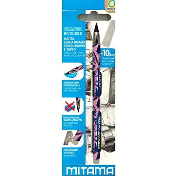 MITAMA Endless radírral, HB, rózsaszín