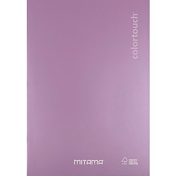 MITAMA A4, vonalas, margós, 40+2 lapos, metál rózsaszín
