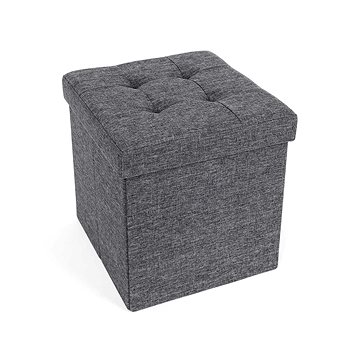 Songmics Tárolós puff, szürke 38×38×38 cm