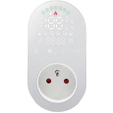 MOES Smart Plug + Thermostat, Wi-Fi, White