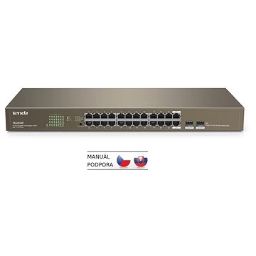 Tenda TEG1024F gigabites ventilátor nélküli állványkapcsoló + SFP