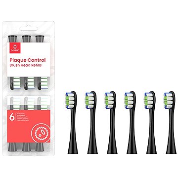 Oclean Plaque Control, fekete 6 db + Professional Clean, fehér 6 db