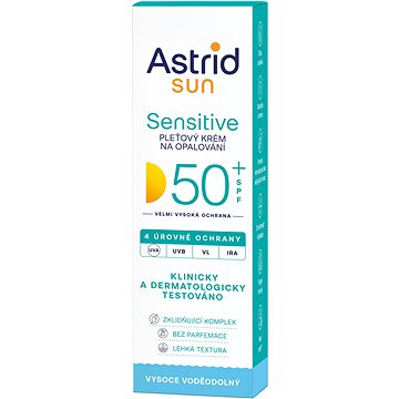 ASTRID SUN Sensitive SPF 50+ krém napozáshoz, 50 ml
