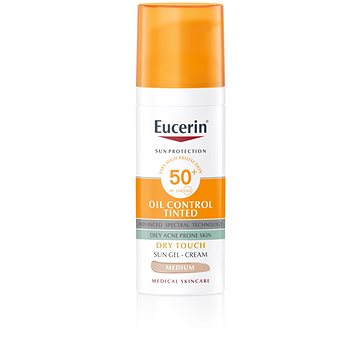 EUCERIN Sun Oil Control - színezett, közepesen sötét, SPF50+, 50ml