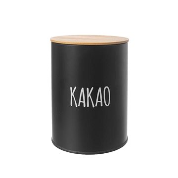 Orion pléh/bambusz doboz 11 cm átmérőjű Kakaó BLACK