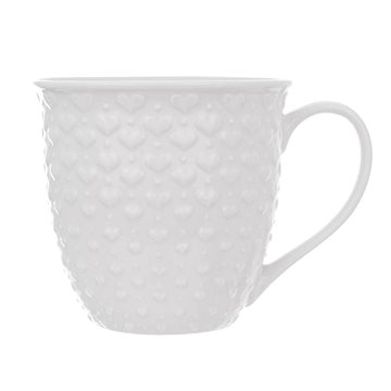 Orion Kerámia bögre, szívecskék, fehér 0,58 l