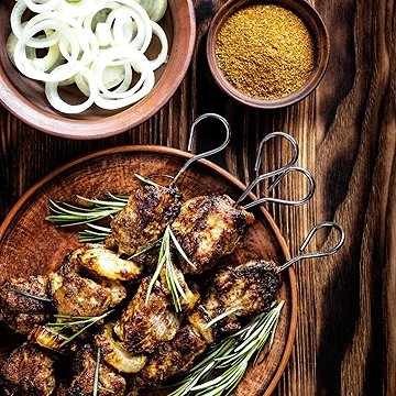 Orion rozsdamentes acél grillnyárs 10 db