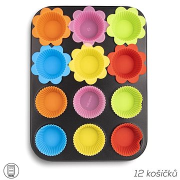 Forma fém muffin 12 + szilikon kosár 12 B
