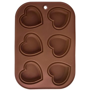 Szilikon forma MUFFIN SZÍV 6 barna