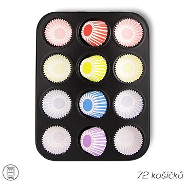 Sütőforma, fém MUFFIN 12 + papír kosár 72 db